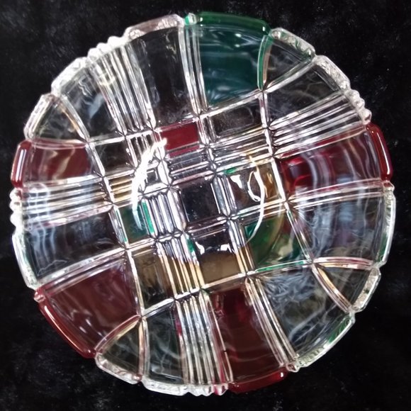 Walther Glas Holiday Plaid Crystal Bowl - Picture 3 of 6